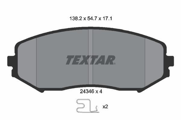 

Колодки тормозные дисковые передние suzuki grand vitara 05- Textar 2434601