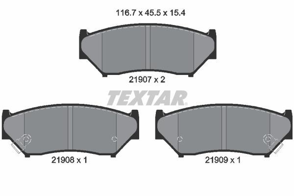 

Тормозные колодки Textar дисковые 2190701