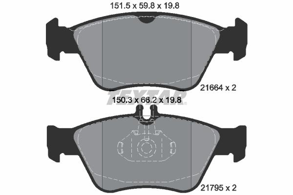 

Тормозные колодки Textar дисковые 2166404