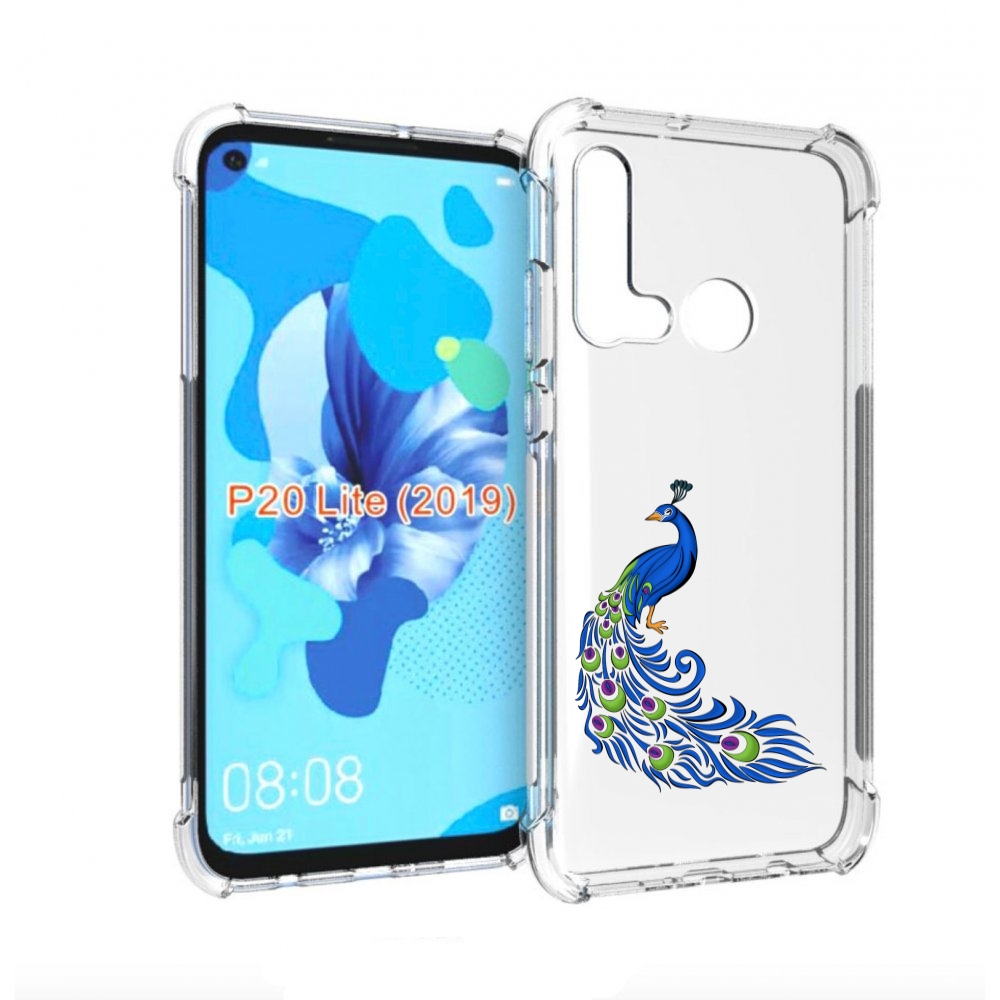 

Чехол бампер MyPads жарптица-голубая для Huawei P20 Lite (2019), Прозрачный, Tocco