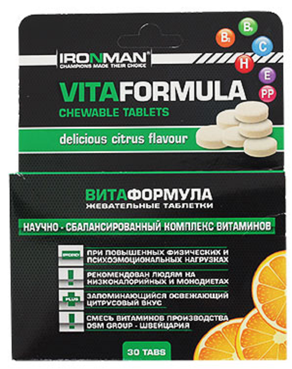 

Vitaformula IRONMAN (30 жев. табл.) апельсин