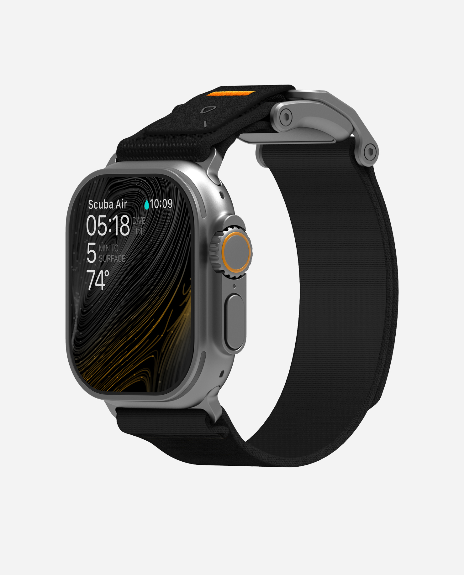 

Ремешок для смарт-часов Aulumu для Apple Watch Series 7 45 мм, черного цвета, Серый