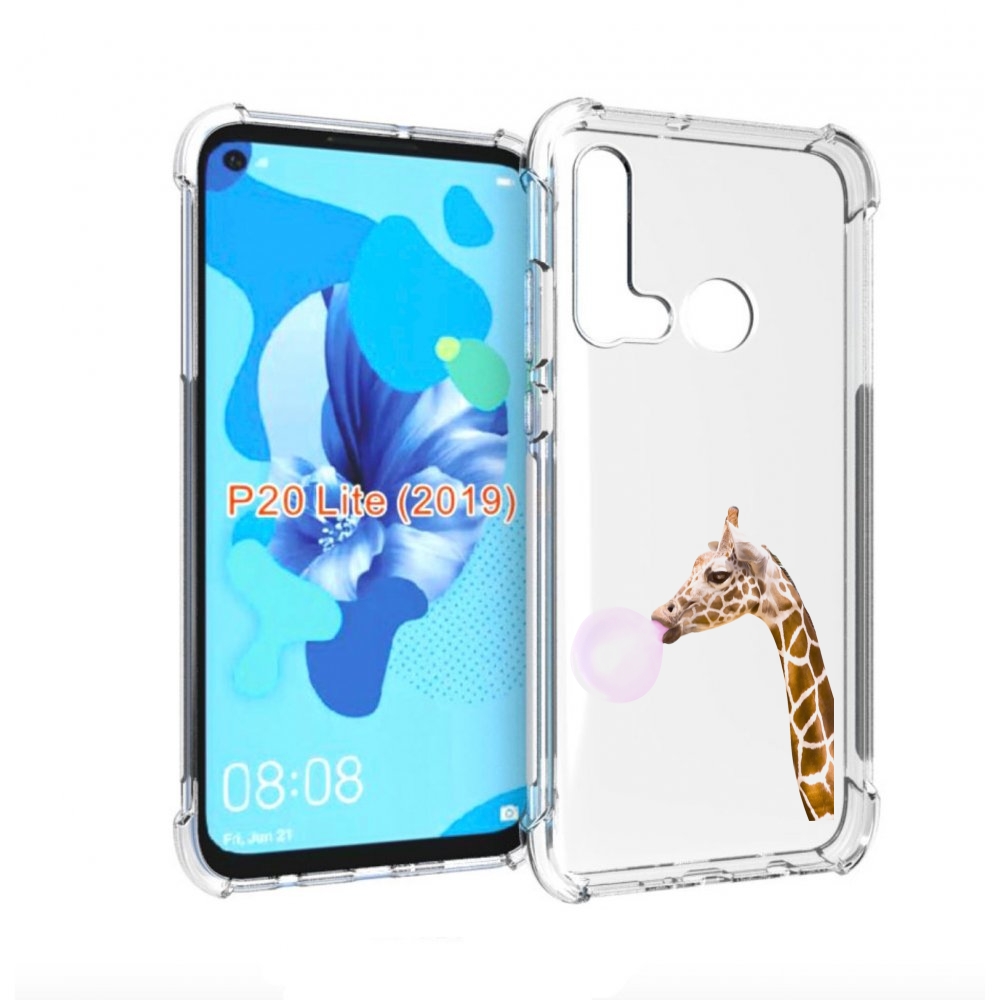 

Чехол бампер MyPads жираф-с-жвачкой для Huawei P20 Lite (2019), Прозрачный, Tocco