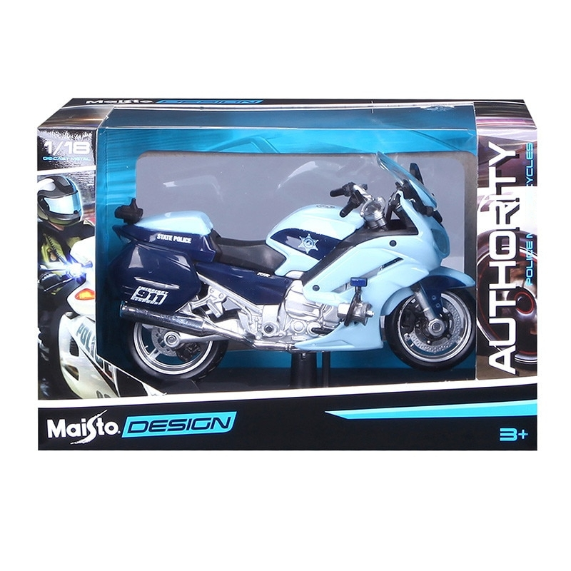 Мотоцикл Maisto 1/18 YAMAHA FJR1300A 32306 голубой мотоцикл maisto yamaha yzf r1 2021 1 12 синий 31101