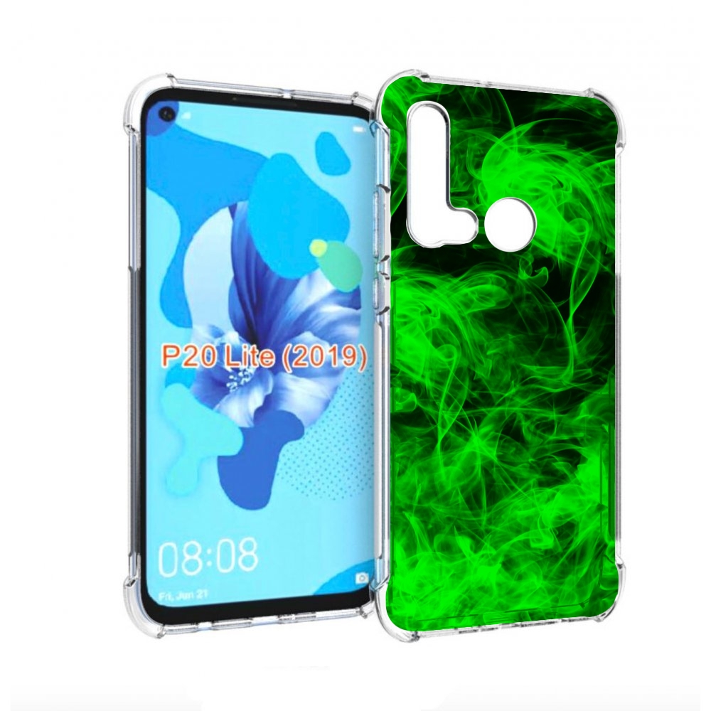 

Чехол бампер MyPads зеленый-дымок для Huawei P20 Lite (2019), Прозрачный, Tocco