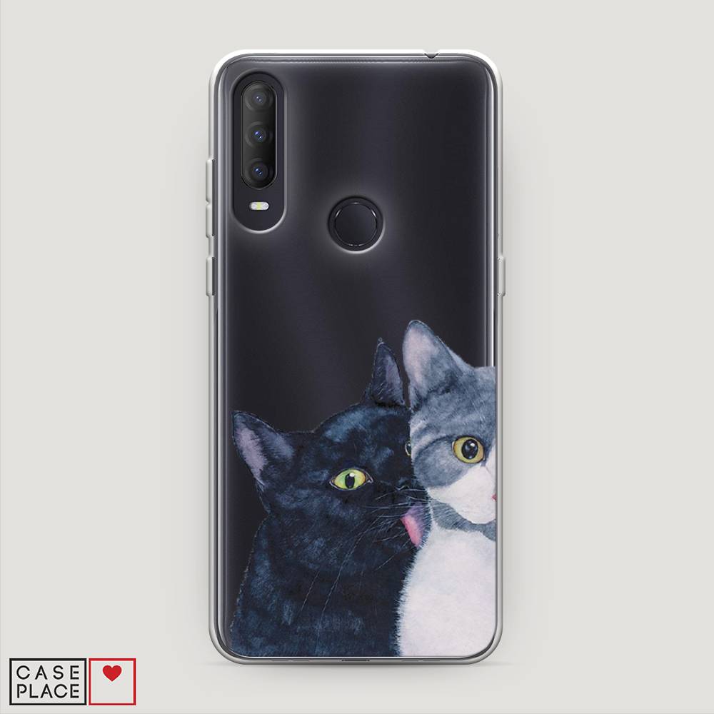 

Чехол Awog на Alcatel 1S (2020) / Алкатель 1S (2020) "Кошачья любовь", Разноцветный, 170850-1