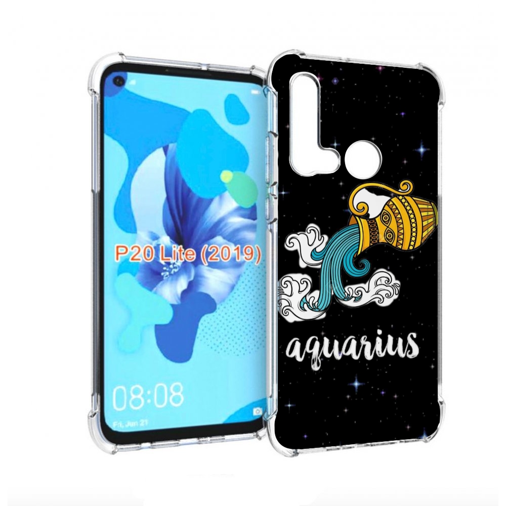

Чехол бампер MyPads знак зодиака водолеи 2 для Huawei P20 Lite, Прозрачный, Tocco