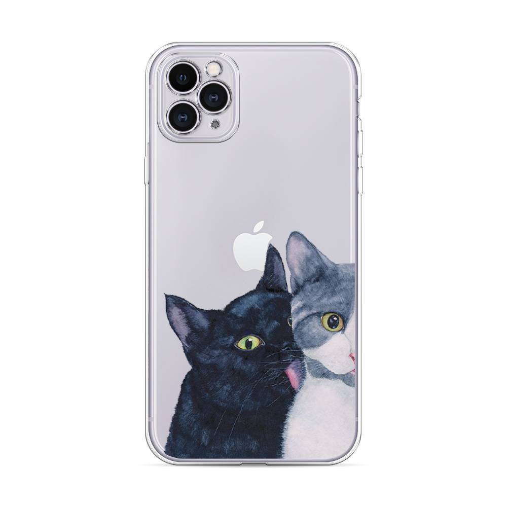 фото Силиконовый чехол "кошачья любовь" на apple iphone 11 pro max awog