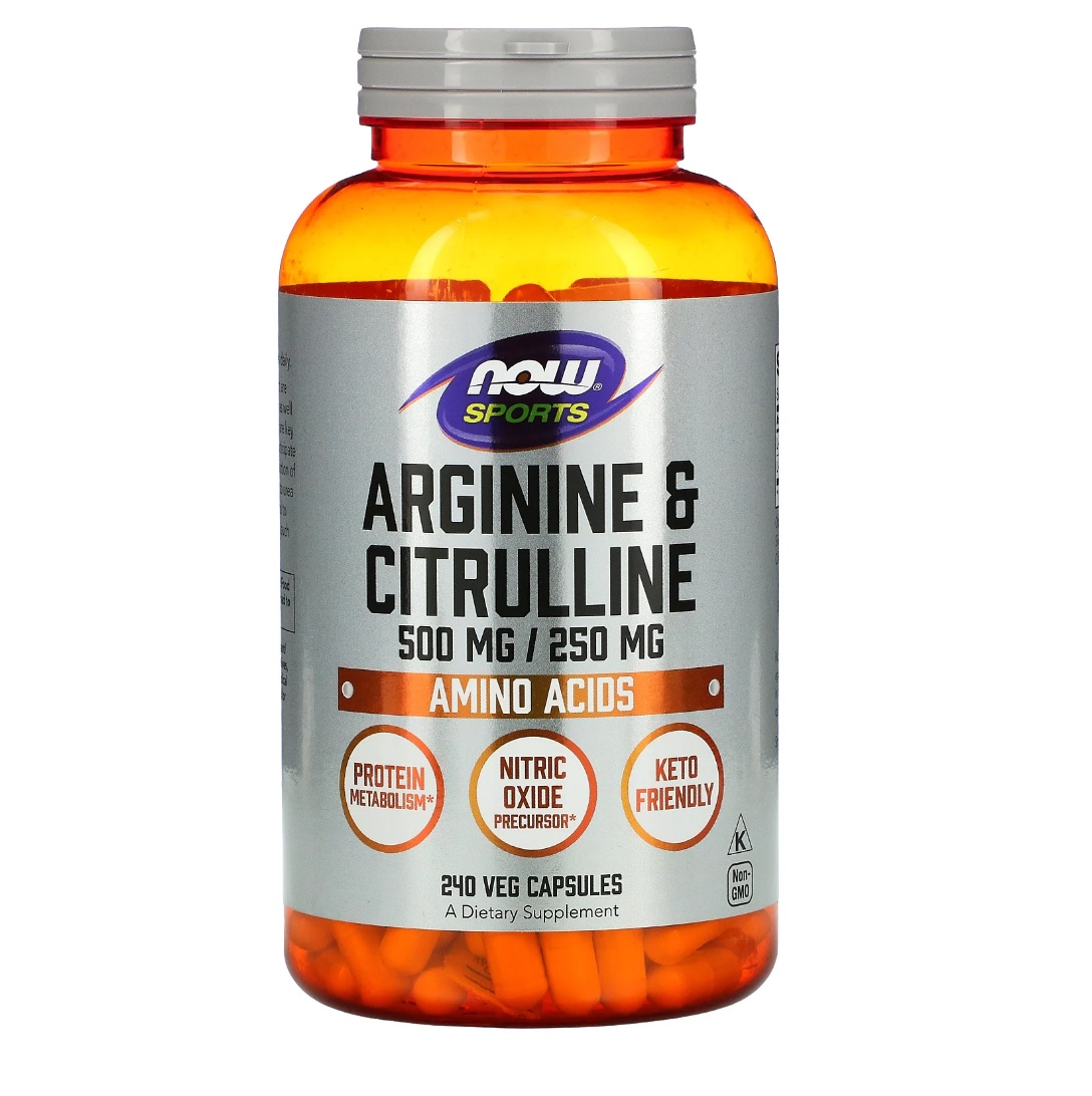 Arginine and Citrulline NOW Sports 240 капсул