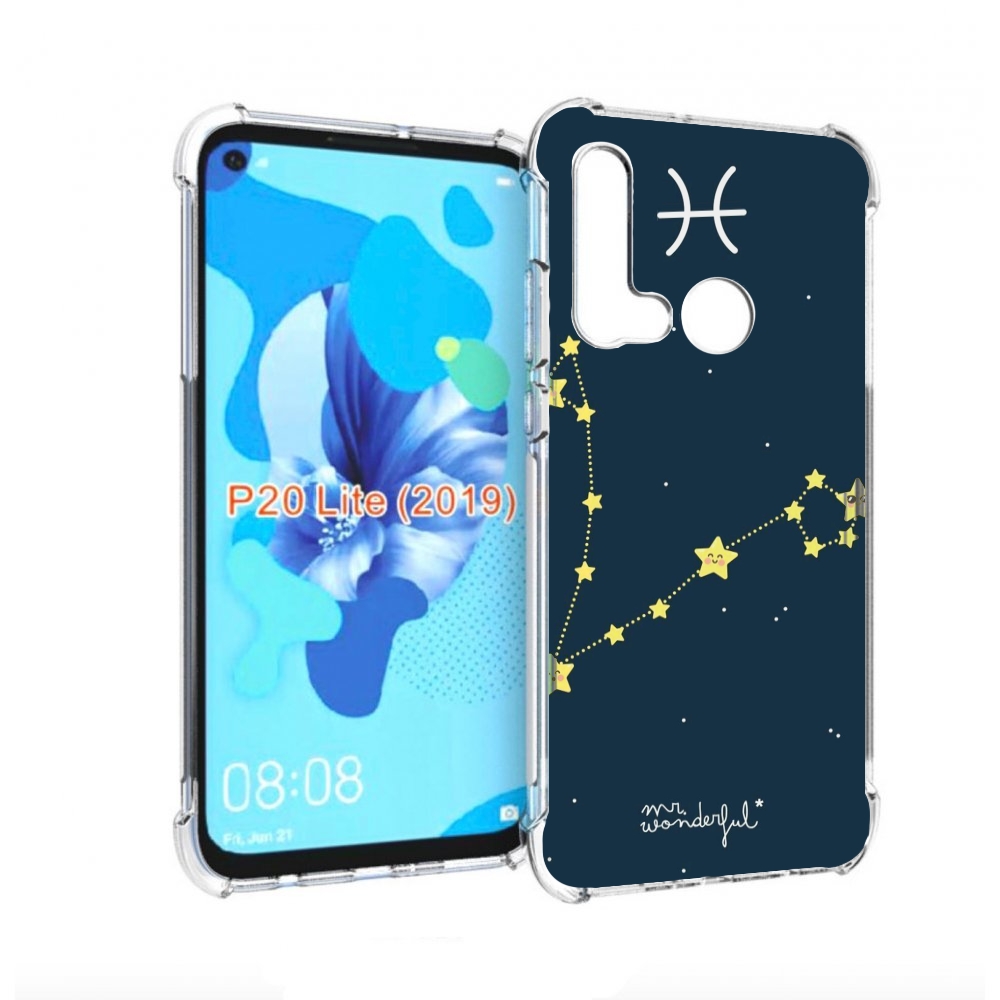 

Чехол бампер MyPads знак зодиака рыбы 1 для Huawei P20 Lite (201, Прозрачный, Tocco
