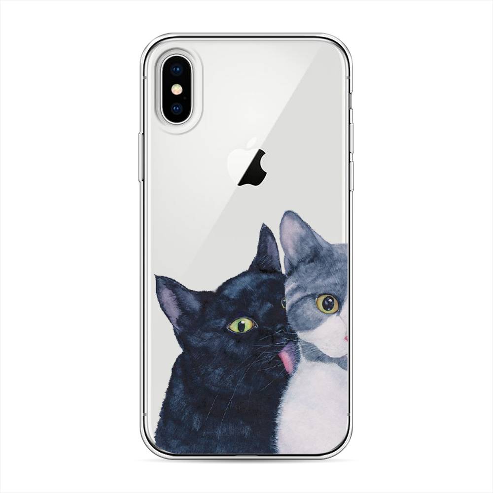 

Чехол Awog на Apple iPhone XS (10S) / Айфон XS (10S) "Кошачья любовь", Разноцветный, 11850-1