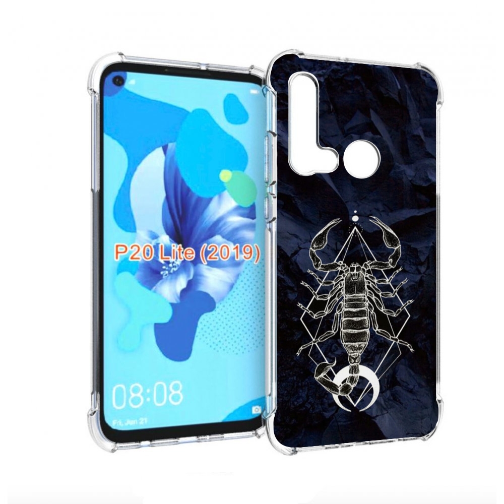 

Чехол бампер MyPads знак зодиака скорпион 3 для Huawei P20 Lite, Прозрачный, Tocco
