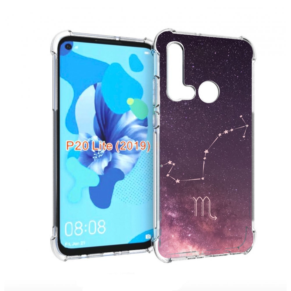 

Чехол бампер MyPads знак зодиака скорпион 4 для Huawei P20 Lite, Прозрачный, Tocco