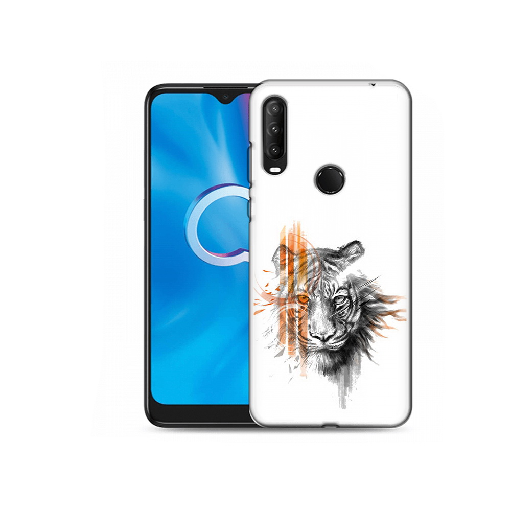 

Чехол MyPads Tocco для Alcatel 1SE (2020) 5030D огненный тигр (PT152068.668.526), Прозрачный, Tocco
