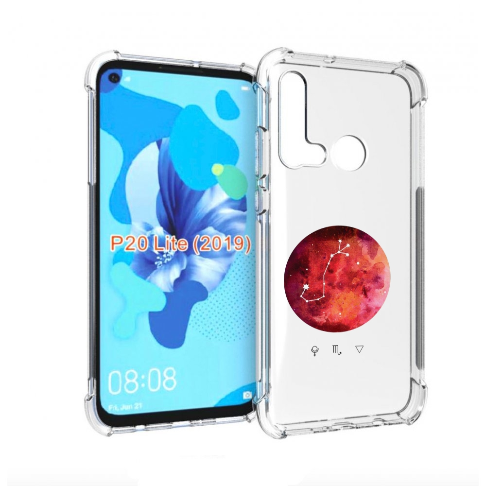 

Чехол бампер MyPads знак зодиака скорпион 6 для Huawei P20 Lite, Прозрачный, Tocco