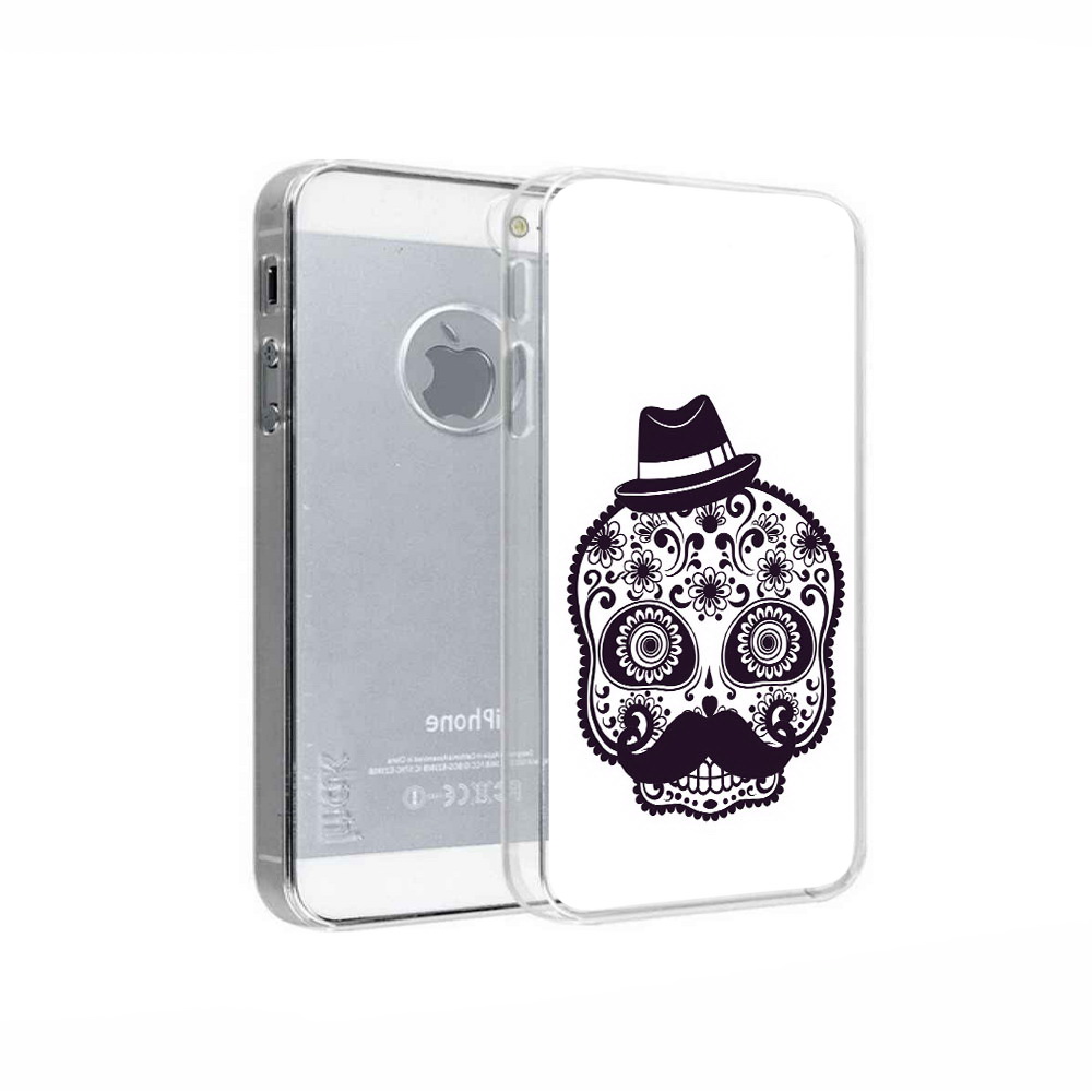 

Чехол MyPads Tocco для Apple iPhone 5 разрисованный скелет, Прозрачный, Tocco