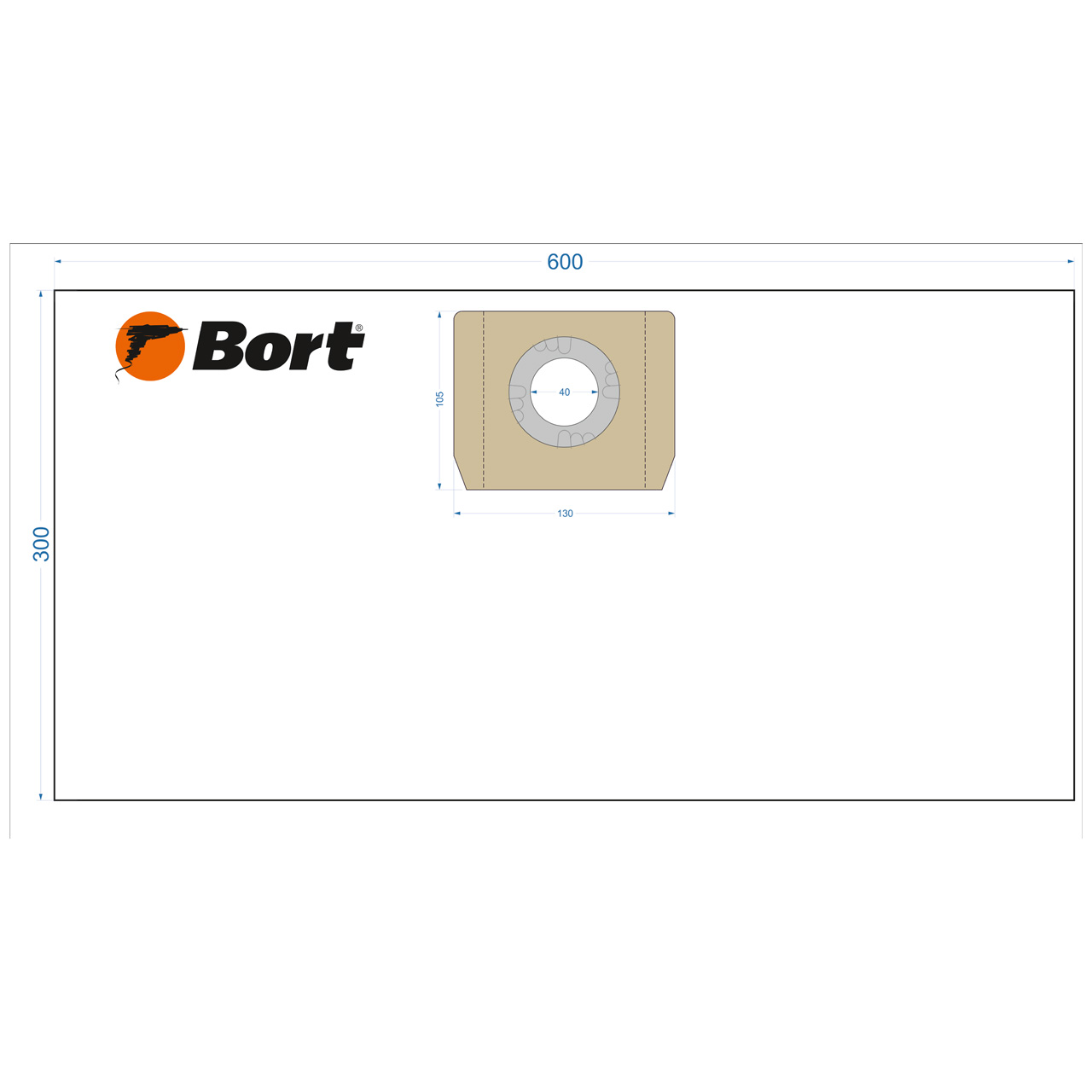 

Комплект мешков пылесборных для пылесоса Bort BB-03U, BB-03U