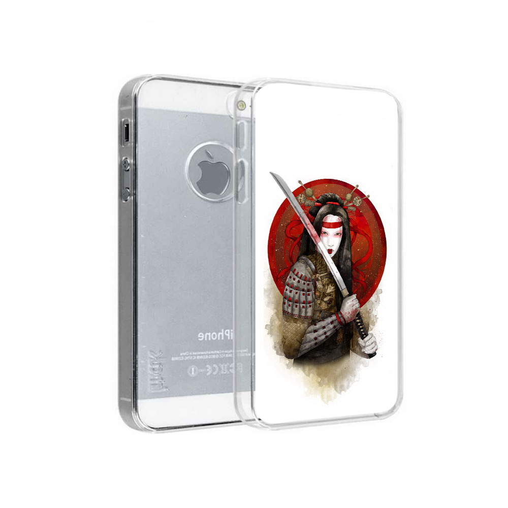

Чехол MyPads Tocco для Apple iPhone 5 рисованная девушка с катаной, Прозрачный, Tocco