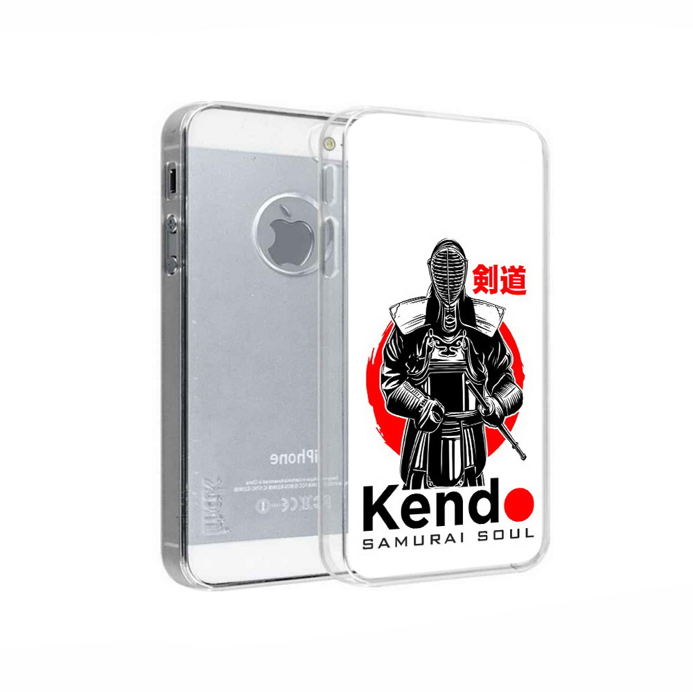 

Чехол MyPads Tocco для Apple iPhone 5 рисованый самурай, Прозрачный, Tocco