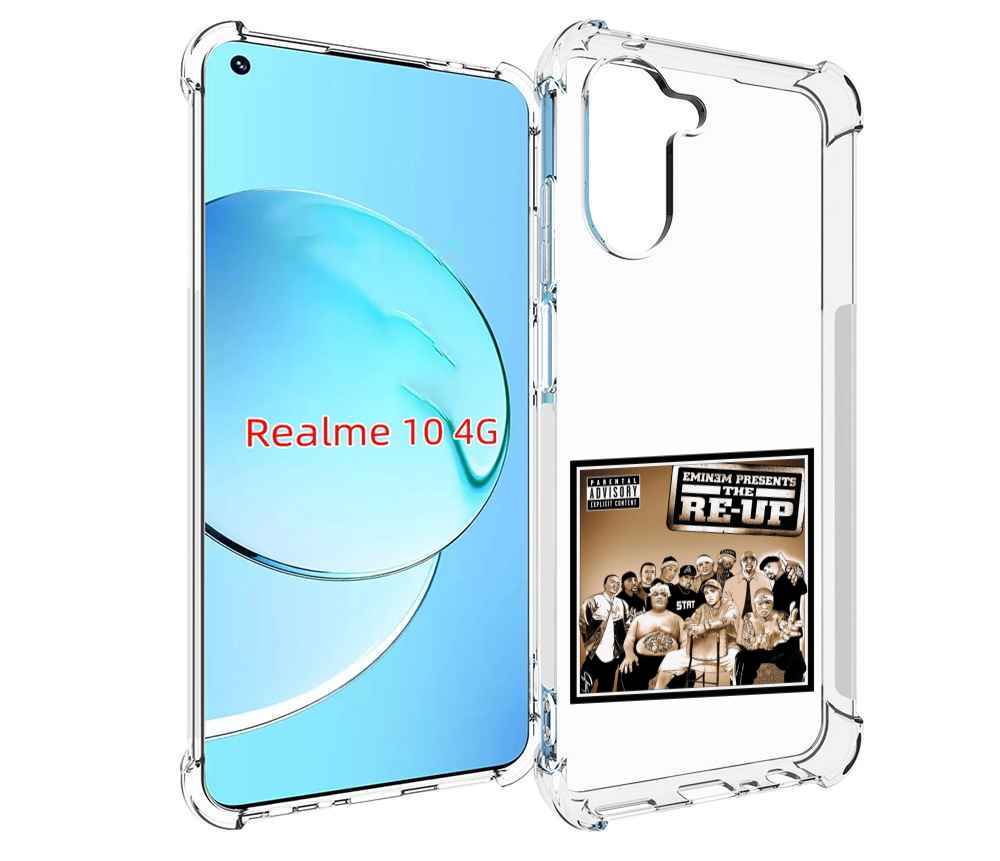 

Чехол MyPads EMINEM PRESENTS, THE RE-UP для Realme 10, Прозрачный, Tocco