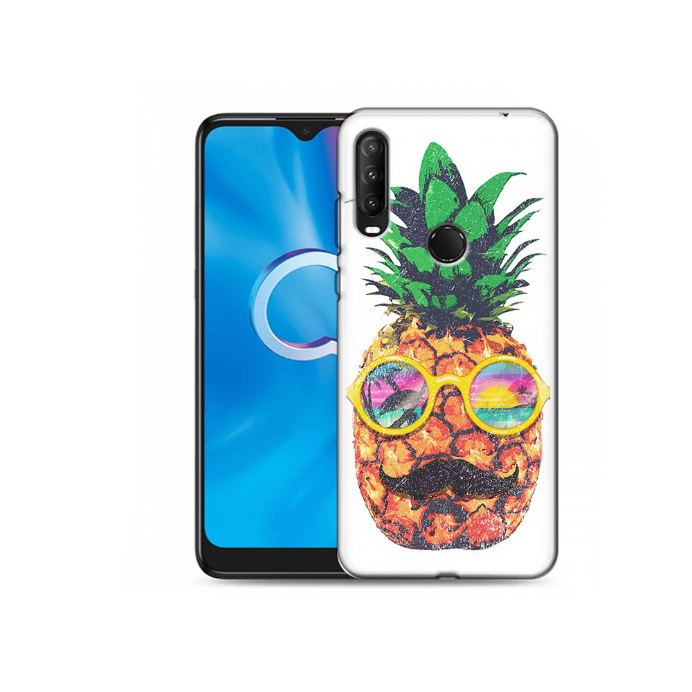 

Чехол MyPads Tocco для Alcatel 1SE (2020) 5030D прикольный ананас с лицом, Прозрачный, Tocco