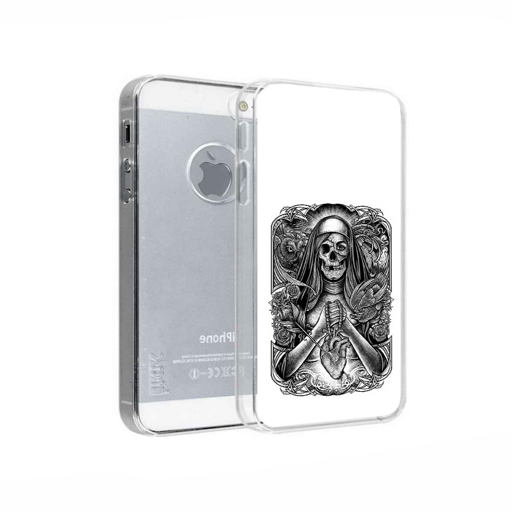 

Чехол MyPads Tocco для Apple iPhone 5 скелет с сердцем, Прозрачный, Tocco