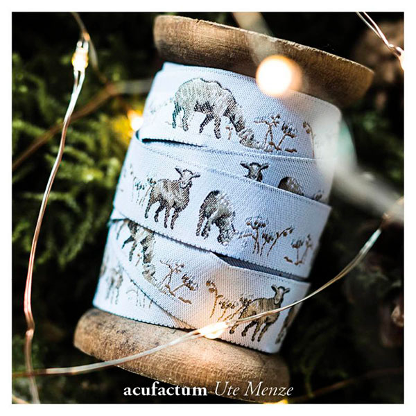 

Тесьма декоративная, тканая "Пастбище овец", ширина 16мм, 100% полиэстер, Acufactum, 35296, Белый;серый