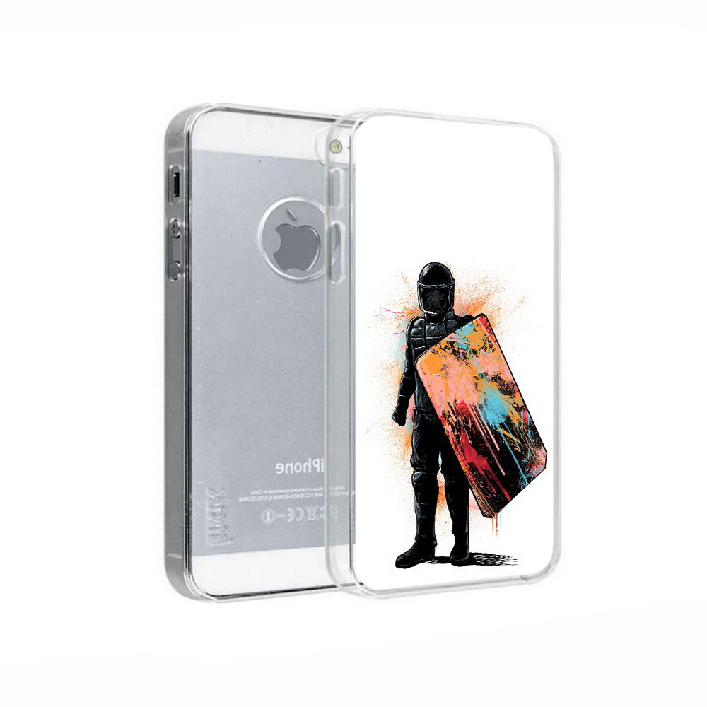 

Чехол MyPads Tocco для Apple iPhone 5 солдат с красочным щитом, Прозрачный, Tocco