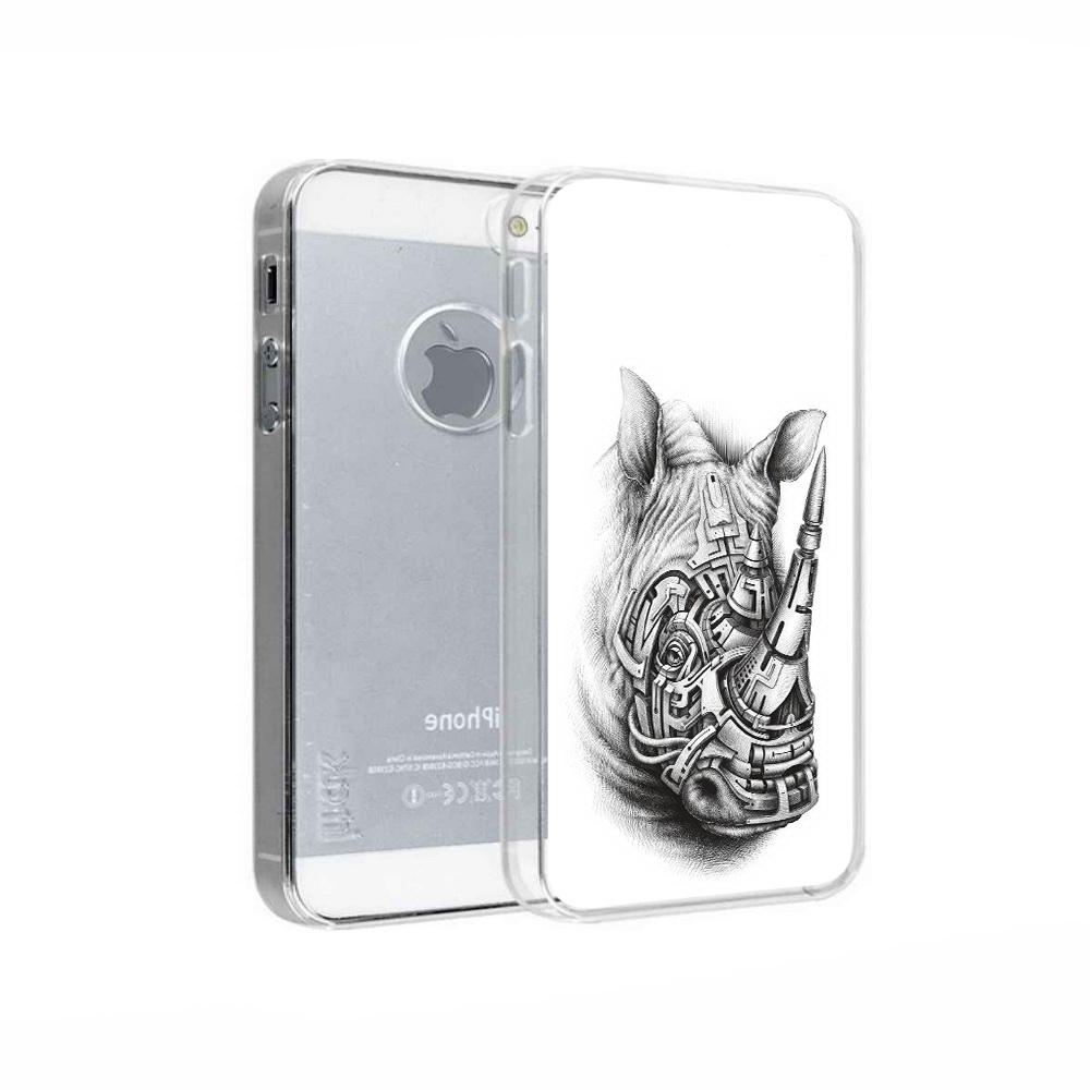 

Чехол MyPads Tocco для Apple iPhone 5 стальной носорог, Прозрачный, Tocco
