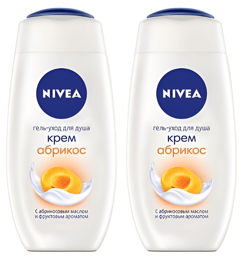 Гель для душа Nivea женский Крем Абрикос 250мл 2шт 610₽