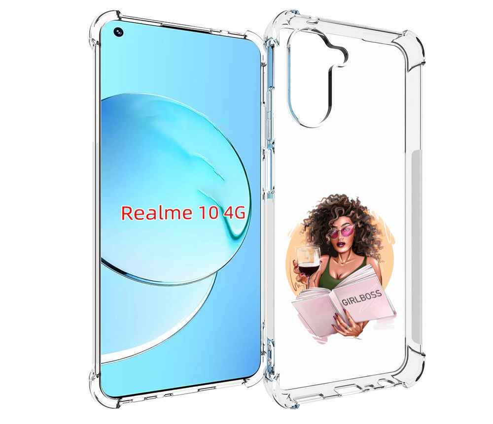 

Чехол MyPads Girlboss with wine_ Etsy женский для Realme 10, Прозрачный, Tocco