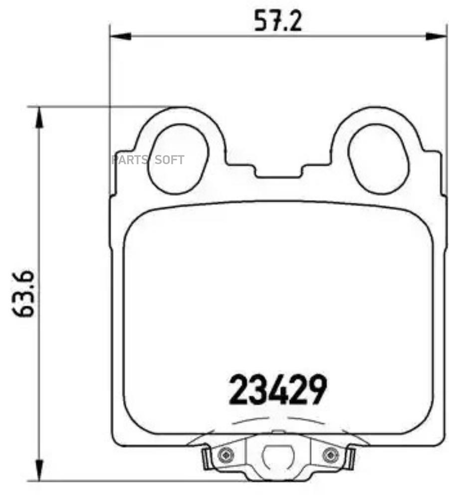 

Тормозные колодки brembo задние P83045