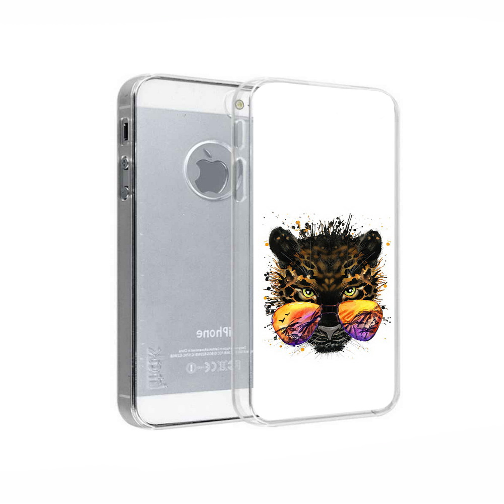 

Чехол MyPads Tocco для Apple iPhone 5 тропический леопард, Прозрачный, Tocco