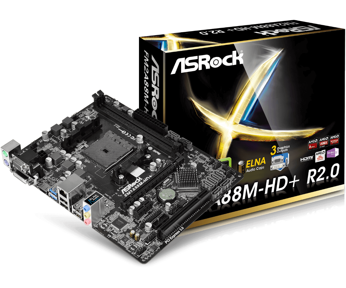 

Материнская плата ASRock FM2A88M-HD+ R2.0 (FM2A88M-HD+ R2.0), FM2A88M-HD+ R2.0
