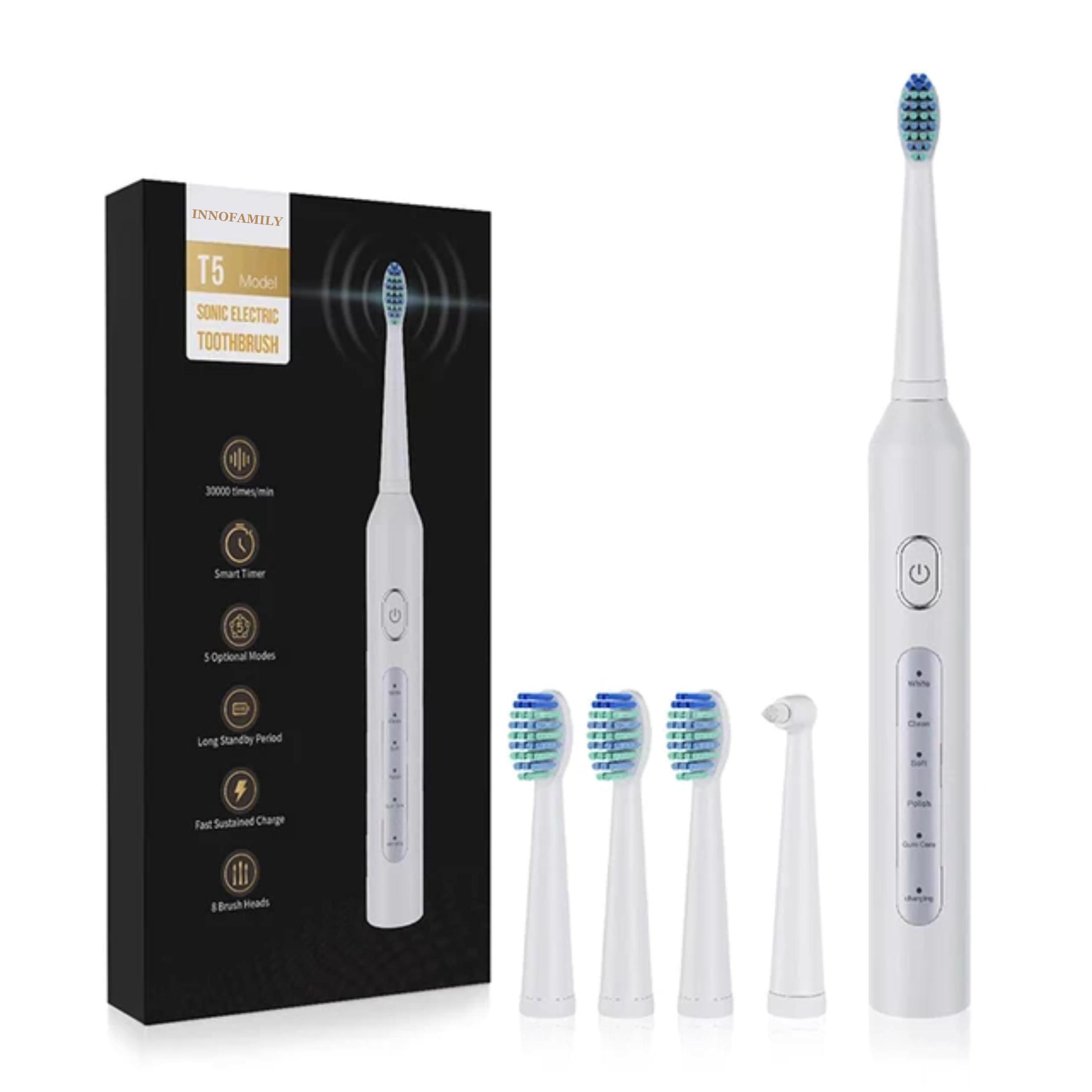 Электрическая зубная щетка SONIC TOOTHBRUSH T5 белый