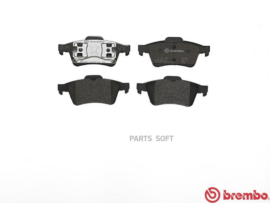 

Колодки тормозные задние, без пружинки BREMBO P59044