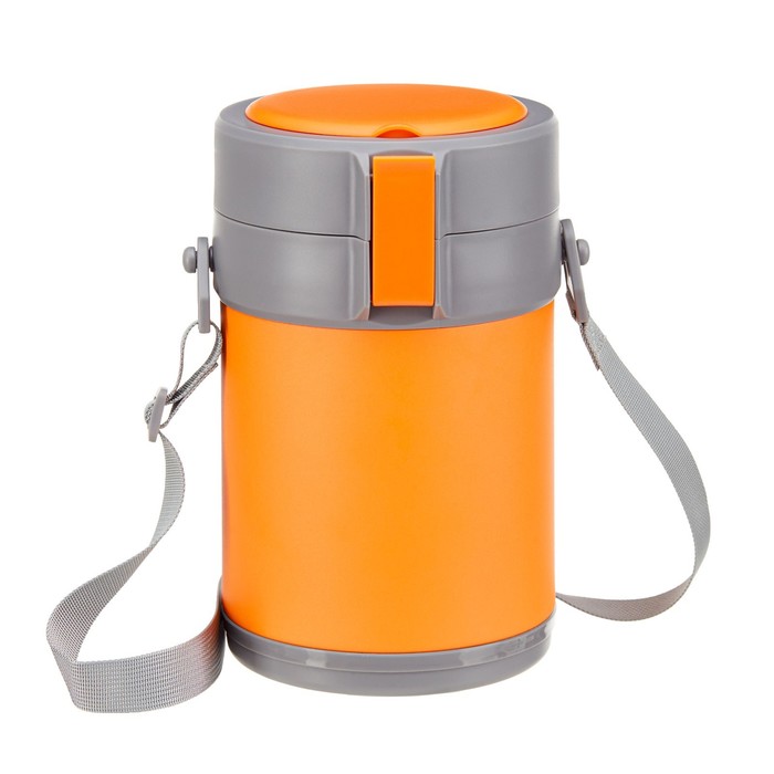 

Термос для еды 9843454 2.3 л сохраняет тепло до 12 ч, оранжевый, Оранжевый;серый, 9843454