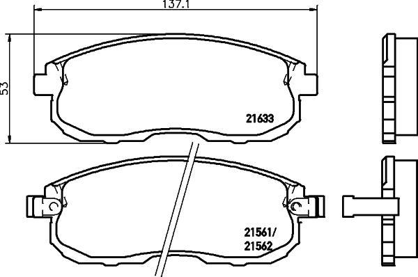 

Колодки тормозные перед INFINITI G, I30, NISSAN ALTIMA, AVENIR, BLUEBIRD, SYLPHY III, CEFI