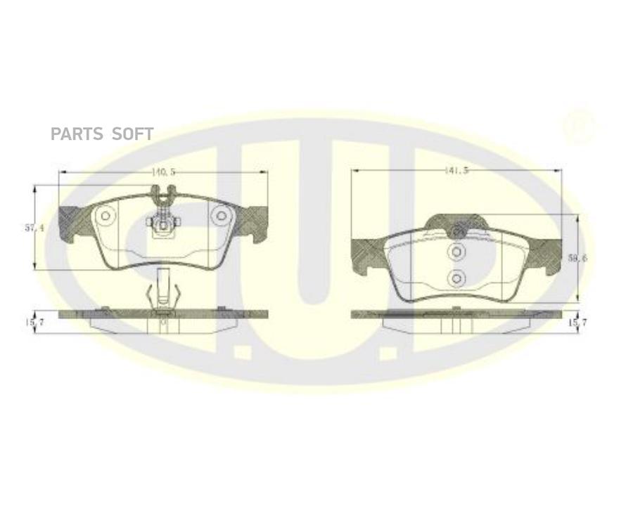 Колодки Зад Mb W211/S211 2.0-2.4/2.0Cdi-2.7Cdi 02-/Sl R230 5.0/5.5 01- Eco-Line 1Шт G.U.D.
