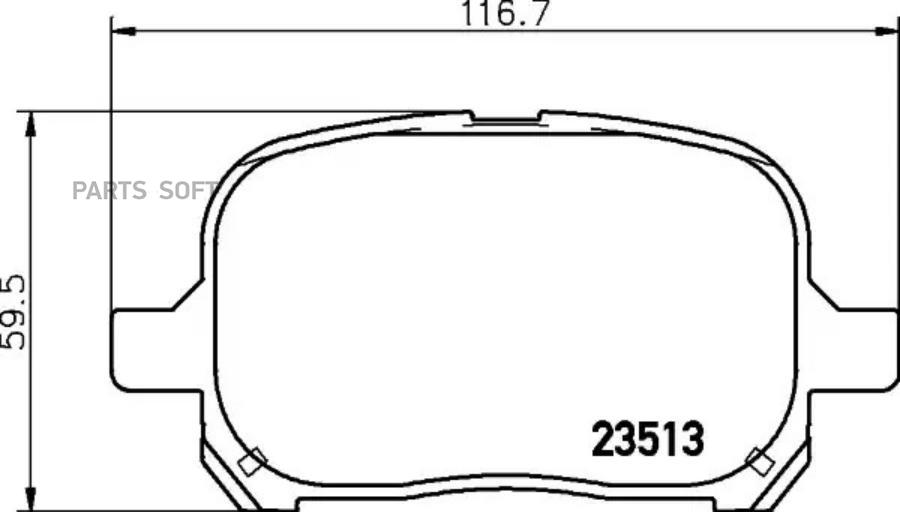 

Колодки тормозные перед LEXUS ES, RX, TOYOTA AVALON, CAMRY, HARRIER, NADIA, PREVIA, SOLARA