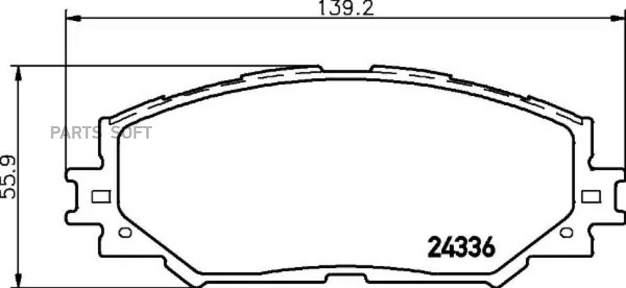 

Колодки тормозные перед LEXUS HS, TOYOTA TREZIA, ALLION II, AURIS, COROLLA, ESQUIRE, MATRI