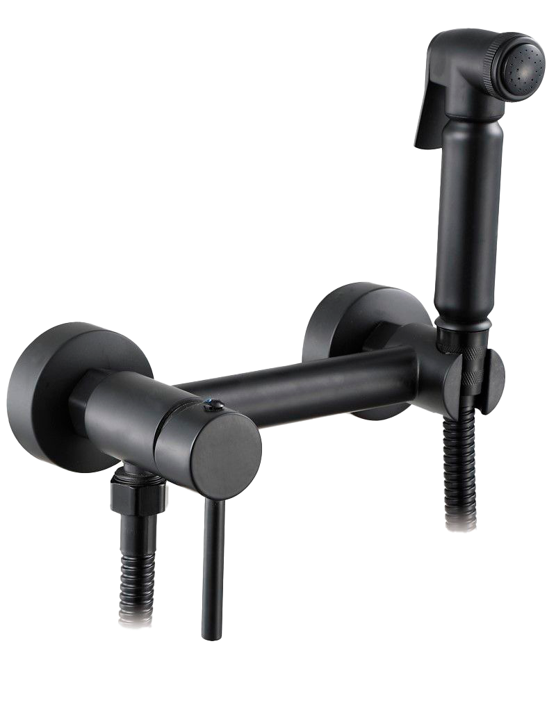 

Смеситель для биде с гигиеническим душем BLVCK VALVE MT-004H, черный матовый, MT-004H