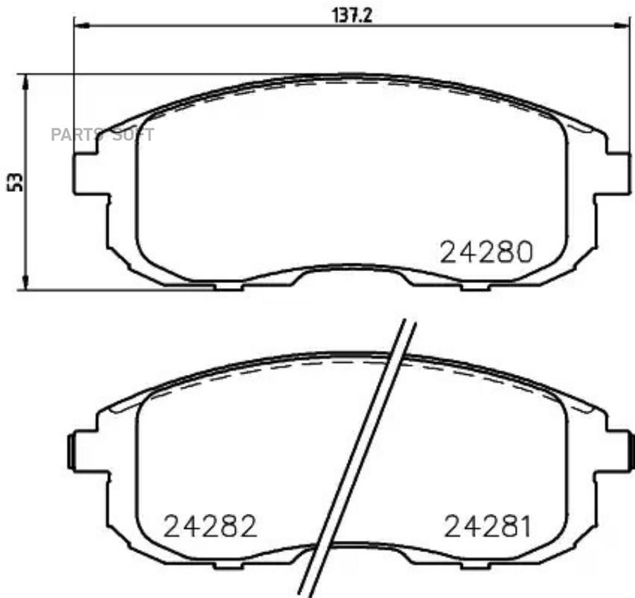 

Колодки тормозные перед NISSAN CUBE, SUZUKI SX4 01-