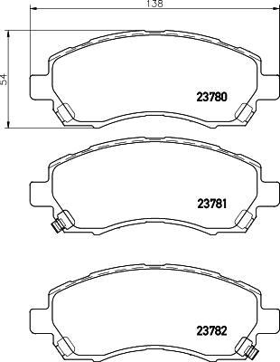 

Колодки тормозные перед SUBARU IMPREZA, LEGACY II, LEGACY III 93-03