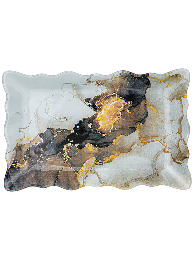 

Блюдо сервировочное Lefard Marble 25х16х2 см 198-239