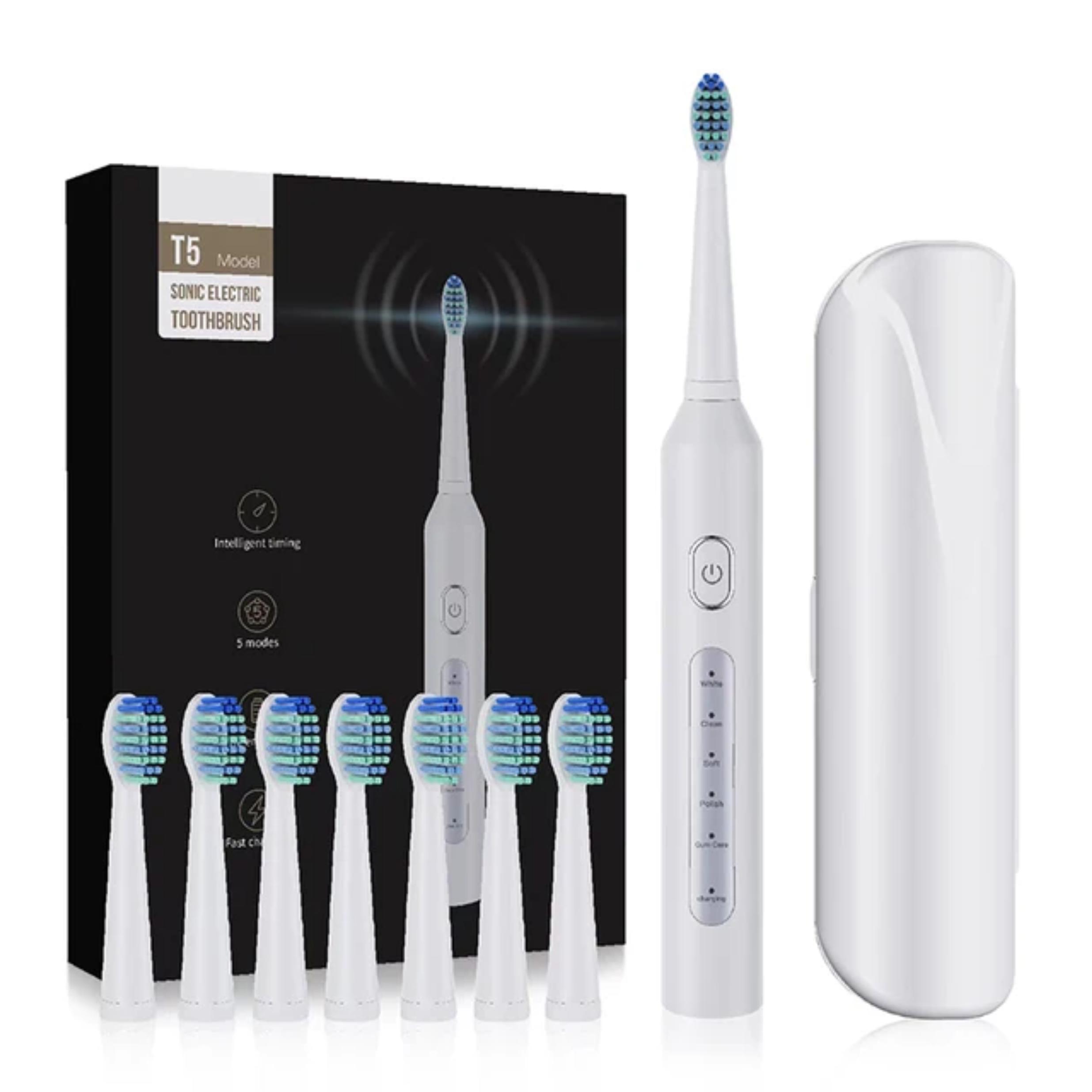 

Электрическая зубная щетка SONIC TOOTHBRUSH T5 белый, T5