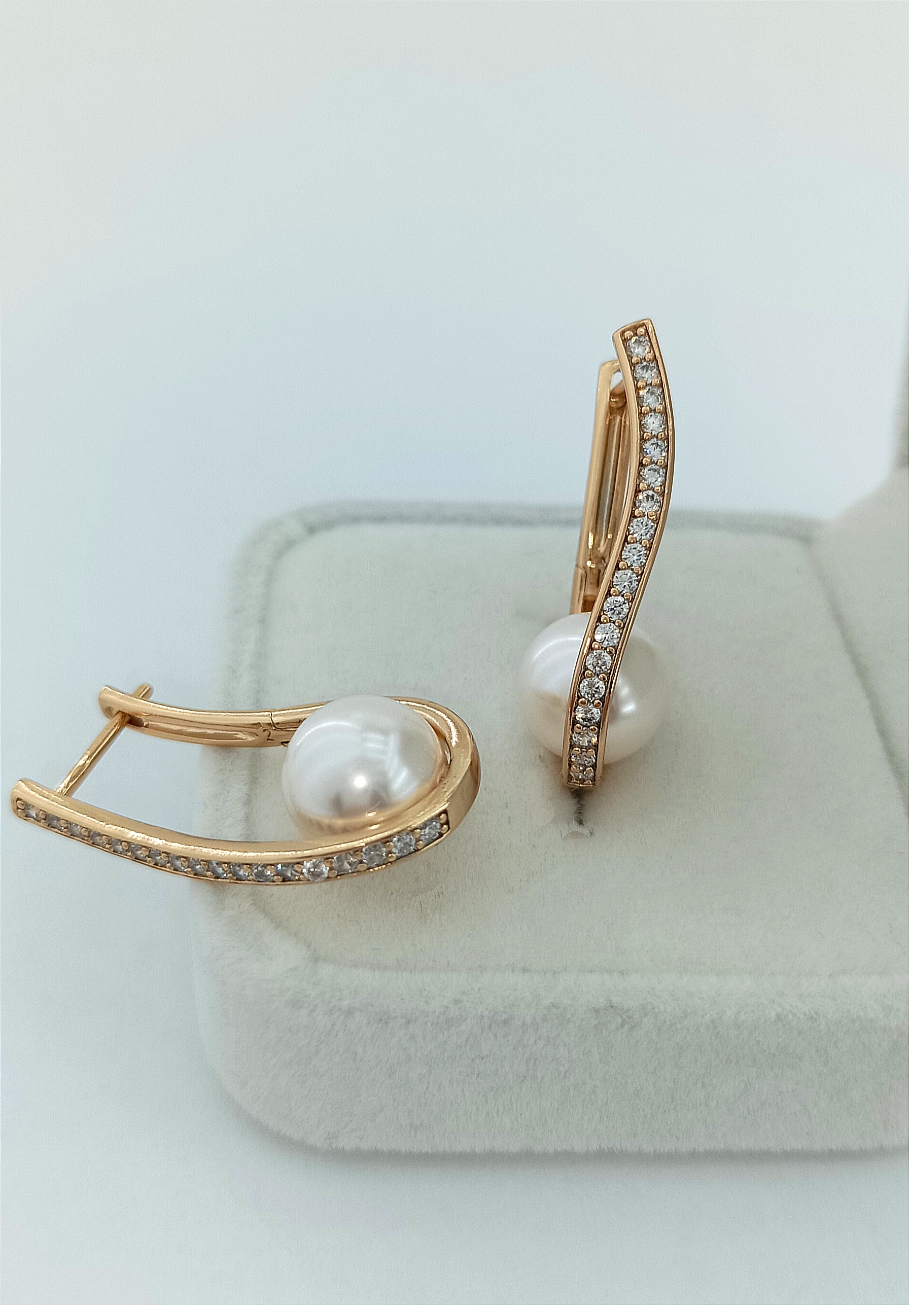 

Серьги из бижутерного сплава Xuping Jewelry 14, жемчуг искусственный, 14