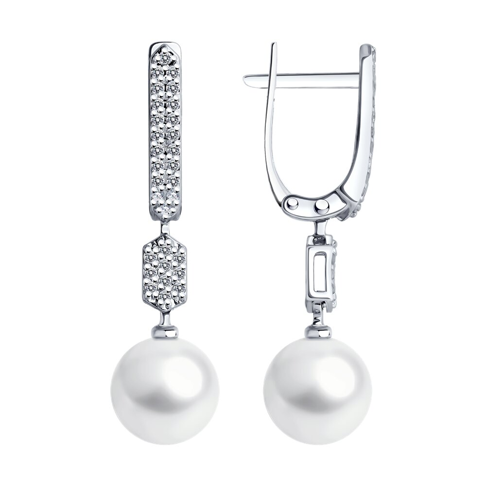 

Серьги подвески из белого золота SOKOLOV Diamonds 79-20063-3, бриллиант, 79-20063-3