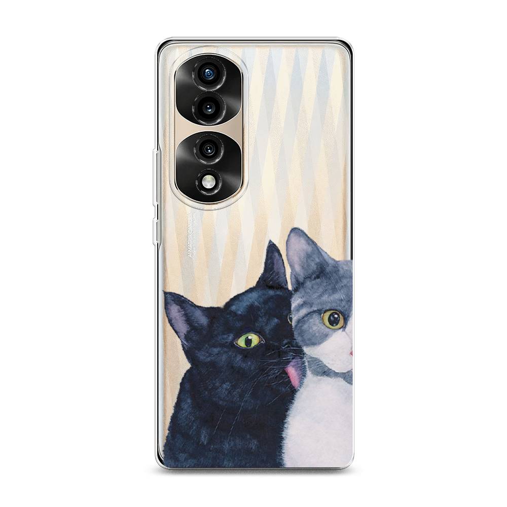 

Силиконовый чехол "Кошачья любовь" на Honor 70 Pro, 6108350-1