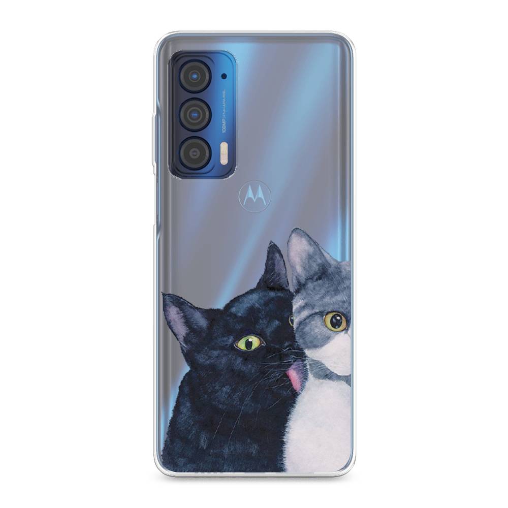 

Чехол Awog на Motorola Edge (2021) "Кошачья любовь", Разноцветный, 242950-1